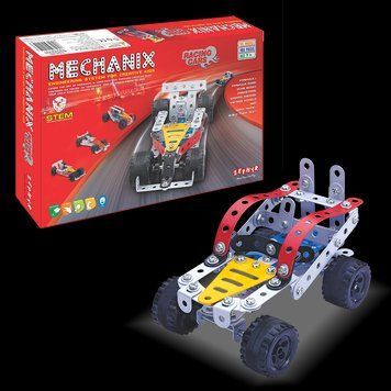 Металевий конструктор, розвиваючий "MECHANIX" Автомобілі (155 елм./15 моделей) 01014 фото