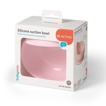 Мисочка силіконова з присоскою (Рожевий)/"Babyono" 1481/02 фото