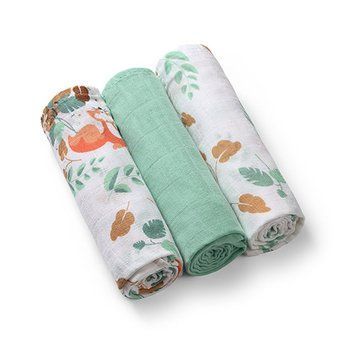 Пелюшки муслинові бавовняні (70х70 см) 3 шт. (Салатовий) /"Babyono" 348/12 фото
