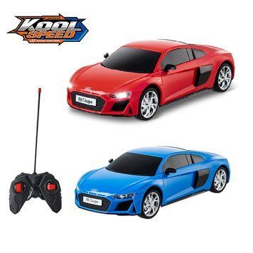 Машинка на радіокеруванні "Audi R8 Coupe" на батарейках синя/червона (25,2x12x10 см)/Kool Speed DHTRC10504N фото
