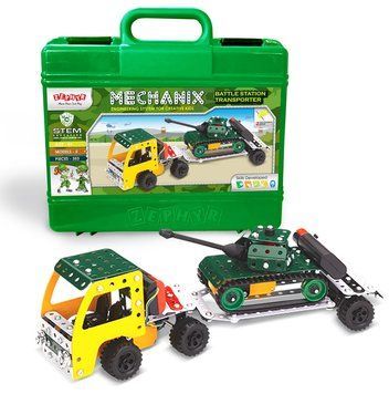 Металевий конструктор з електромотором у пластиковому кейсі "MECHANIX" Тягач (353елм/5мод) 01069 фото